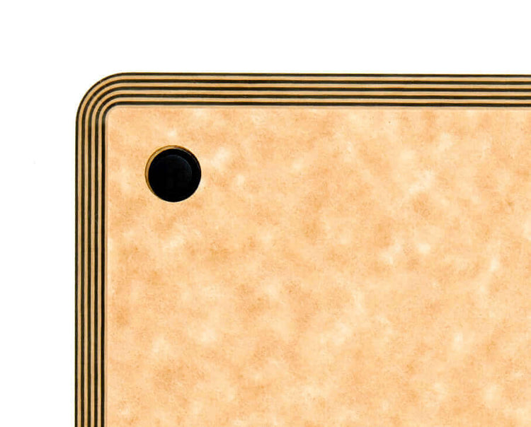 The Big Block Board from the underside showcasing non-slip silicone feet and striking cascade detail. 